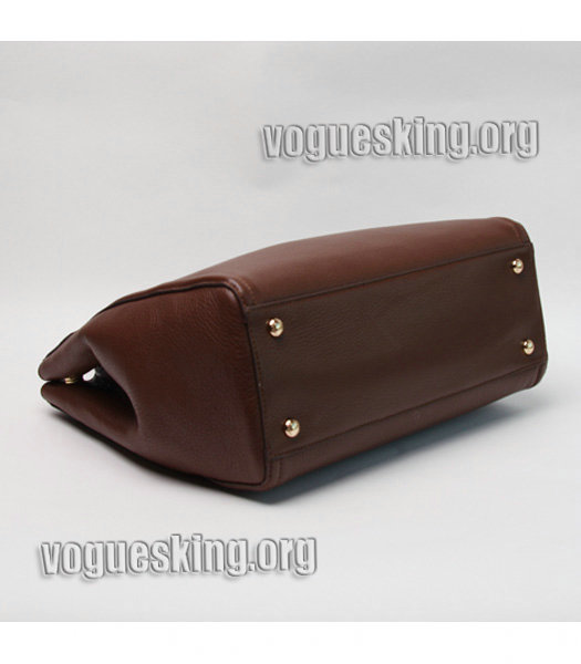 Prada Vitello Daino Original Leather Tote Bag Coffee-3