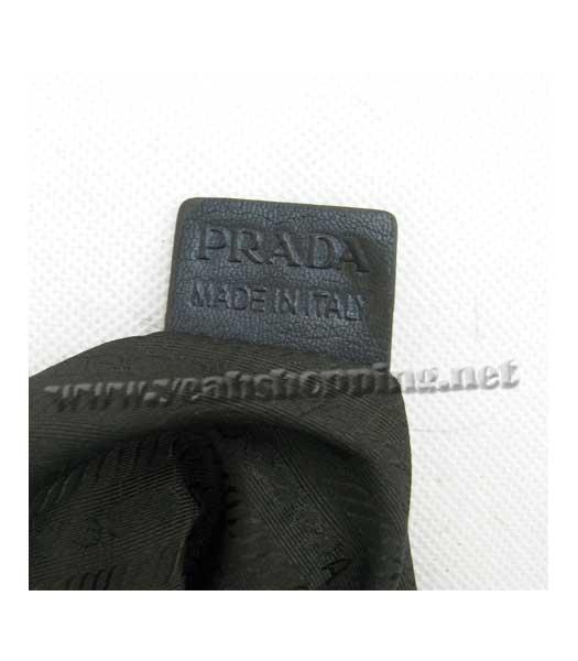 Prada Vitello Danino Shoulder Bag Dark Coffee Horsehair-6