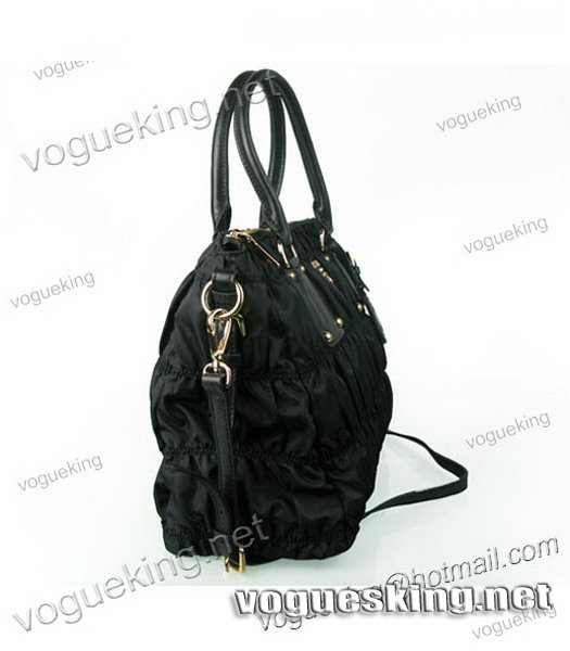 Prada Waterproof With Black Leather Tote Shoulder Bag-2