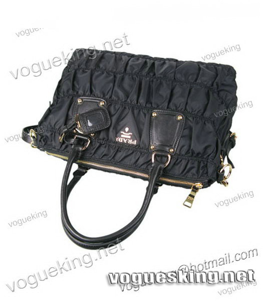 Prada Waterproof With Black Leather Tote Shoulder Bag-3
