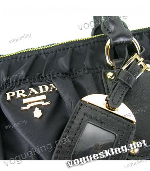 Prada Waterproof With Black Leather Tote Shoulder Bag-6