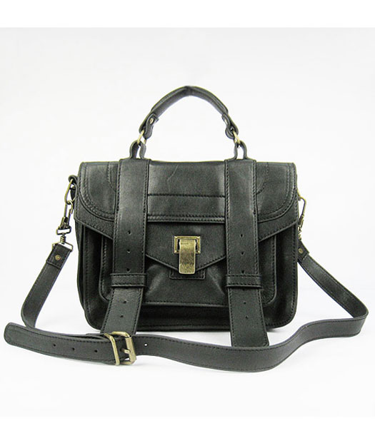 Proenza Schouler Lambskin Leather Satchel Small Bag in Black