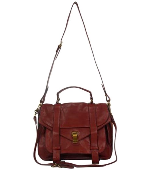 Proenza Schouler PS1 Medium Satchel Bag Lambskin Leather 6181 Jujube Red