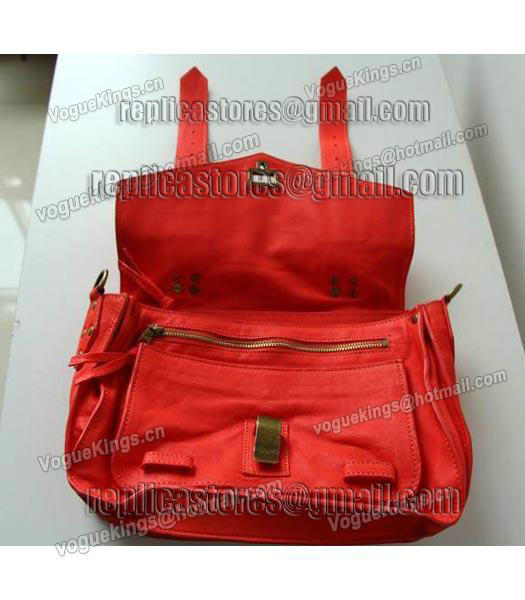 Proenza Schouler PS1 Medium Satchel Bag Lambskin Leather Red-1