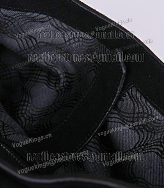 Proenza Schouler PS1 Medium Satchel Bag Suede Leather 6181 Black-6