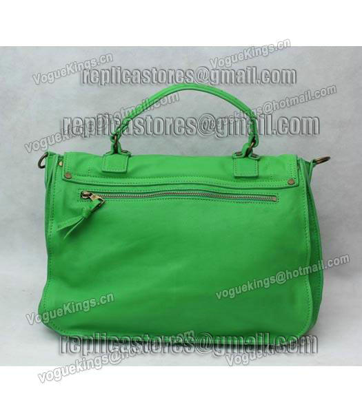 Proenza Schouler PS1 Small Satchel Bag Lambskin Leather Green-2