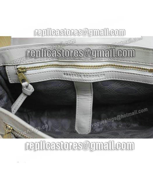 Proenza Schouler PS1 Small Satchel Bag Lambskin Leather Grey-5