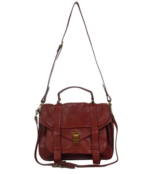 Proenza Schouler PS1 Small Satchel Bag Lambskin Leather Jujube Red