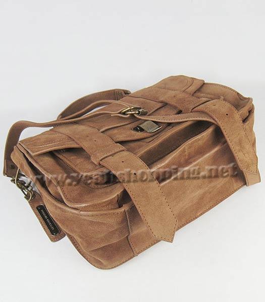Proenza Schouler Suede PS1 Satchel Bag in Brown Cow Suede Leather-3