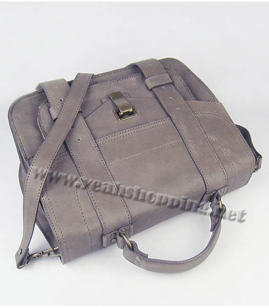 Proenza Schouler Suede PS1 Satchel Bag in Grey Lambskin-4