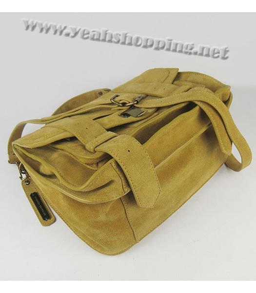 Proenza Schouler Suede PS1 Satchel Bag in Yellow Cow Suede Leather-3