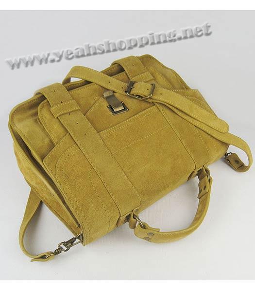 Proenza Schouler Suede PS1 Satchel Bag in Yellow Cow Suede Leather-4