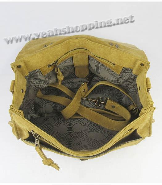 Proenza Schouler Suede PS1 Satchel Bag in Yellow Cow Suede Leather-7