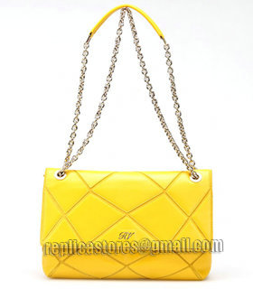 Roger Vivier Mustard Yellow Lambskin Leather Small Prismick Shoulder Bag-4
