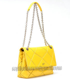Roger Vivier Mustard Yellow Lambskin Leather Small Prismick Shoulder Bag-5