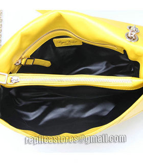 Roger Vivier Mustard Yellow Lambskin Leather Small Prismick Shoulder Bag-8