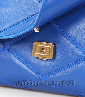 Roger Vivier Sea Blue Lambskin Leather Small Prismick Shoulder Bag-6
