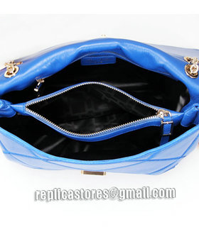 Roger Vivier Sea Blue Lambskin Leather Small Prismick Shoulder Bag-8