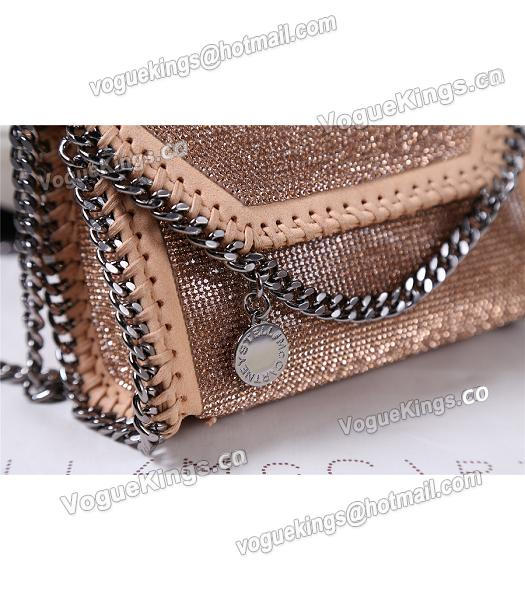 Stella McCartney Diamonds Shoulder Bag Silver Chain Khaki-2