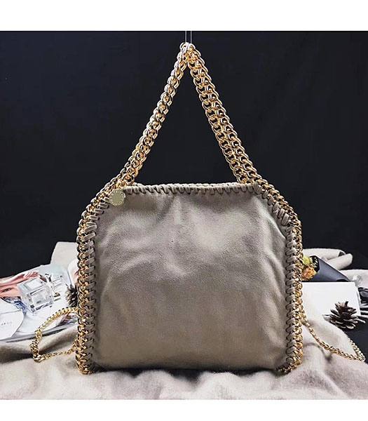Stella McCartney Falabella Apricot Environmental Polyester Fiber 25cm Tote Bag Golden Chains