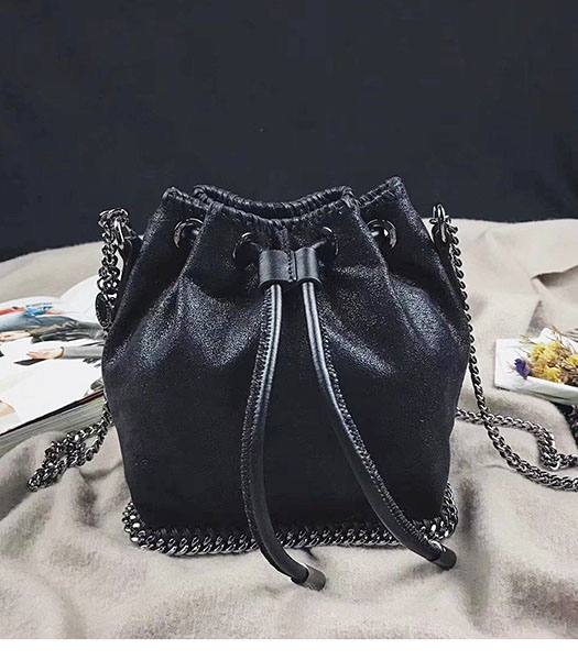 Stella McCartney Falabella Black Environmental Polyester Fiber 17cm Hobo Bag