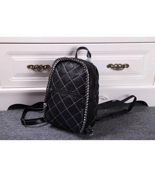 Stella McCartney Falabella Black Environmental Rhombus String Polyester Fiber 20cm Backpack-6