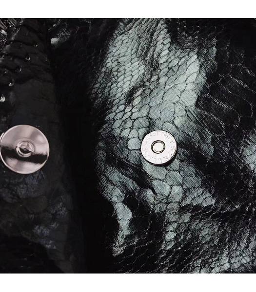 Stella McCartney Falabella Black Snake Veins Oil Wax 22cm Shoulder Bag-5