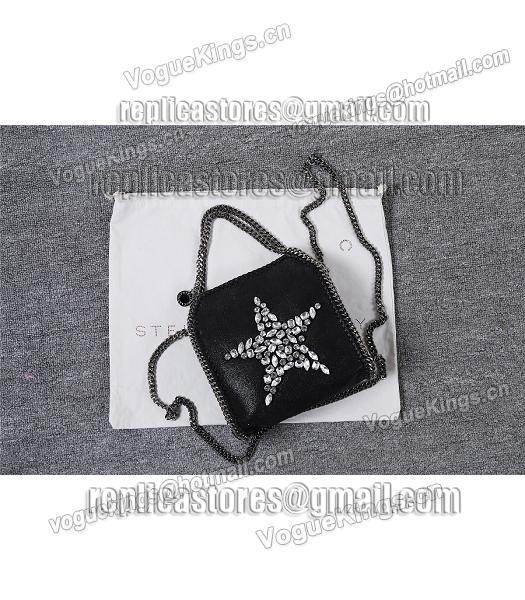 Stella McCartney Falabella Diamonds Star Small Shoulder Bag Black-3