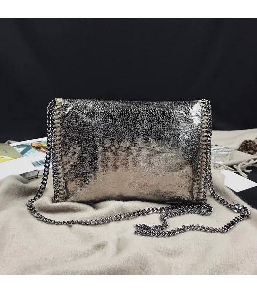 Stella McCartney Falabella Golden Oil Wax 22cm Shoulder Bag Silver Chains-1