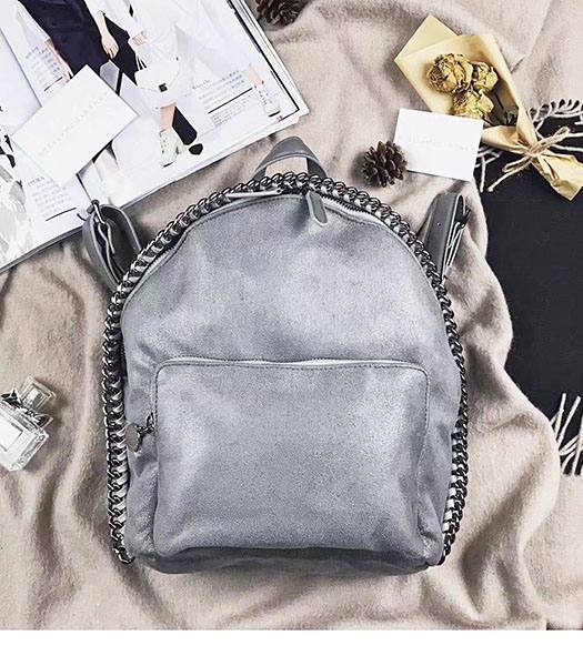 Stella McCartney Falabella Grey Environmental Polyester Fiber 25cm Backpack