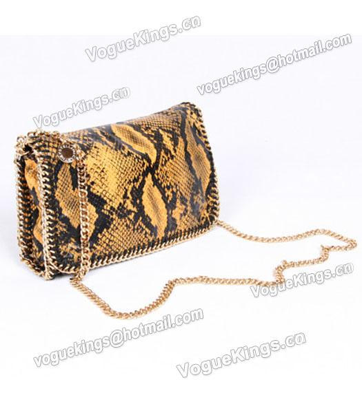 Stella McCartney Falabella Mini Yellow Snake Crossbody Bag Gold Chain-1