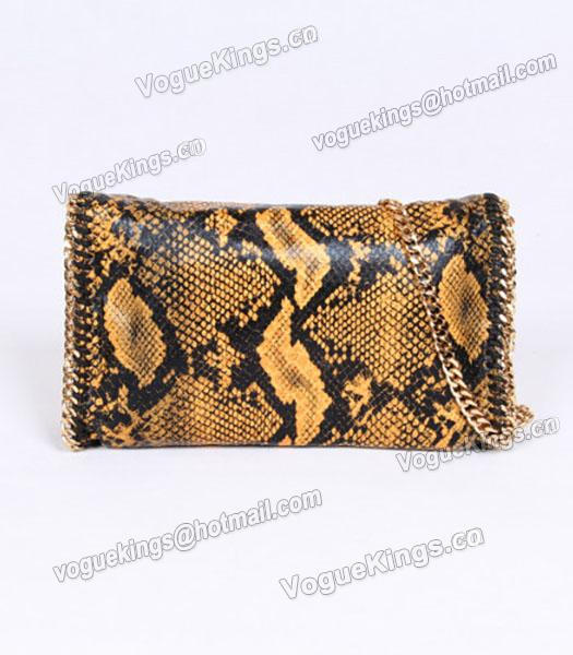 Stella McCartney Falabella Mini Yellow Snake Crossbody Bag Gold Chain-2