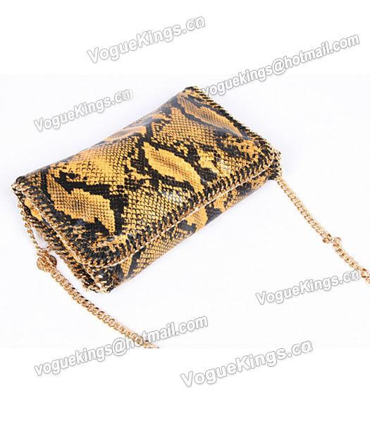 Stella McCartney Falabella Mini Yellow Snake Crossbody Bag Gold Chain-3