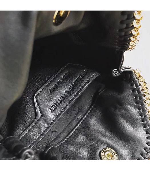Stella McCartney Falabella Peach Black Napa 16cm Tote Shoulder Bag Golden Chains-5