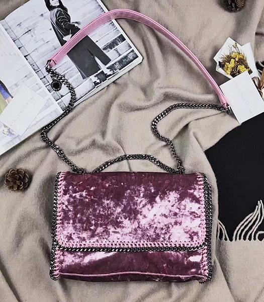 Stella McCartney Falabella Pink Velvet Shoulder Bag