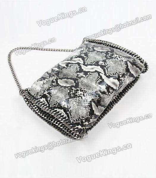 Stella McCartney Falabella PVC Grey Snake Shoulder Bag Silver Chain-5