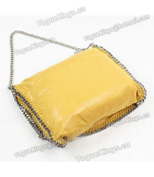 Stella McCartney Falabella PVC Yellow Shoulder Bag Silver Chain-4