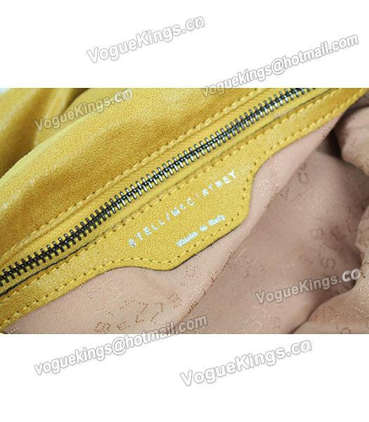 Stella McCartney Falabella PVC Yellow Shoulder Bag Silver Chain-5