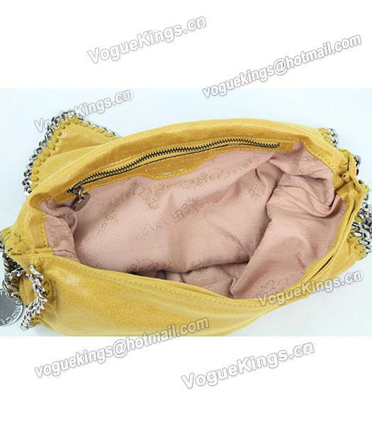 Stella McCartney Falabella PVC Yellow Shoulder Bag Silver Chain-6