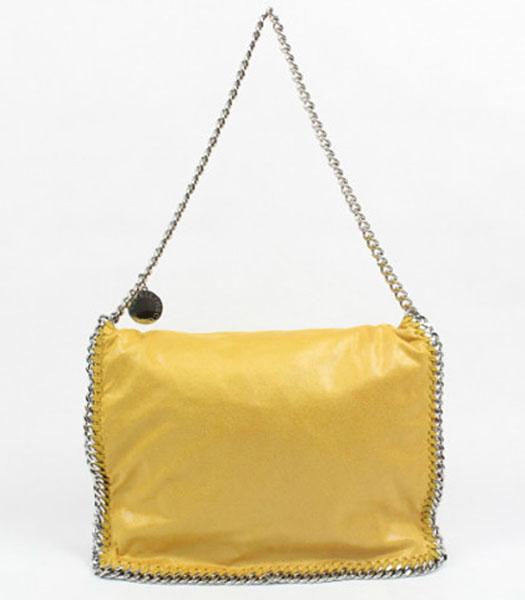 Stella McCartney Falabella PVC Yellow Shoulder Bag Silver Chain