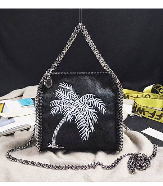 Stella McCartney Falabella Tree Black Environmental Polyester Fiber 16cm Tote Bag