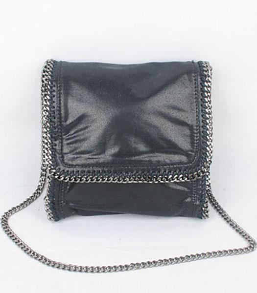 Stella McCartney High PVC Leather Black Mini Shoulder Bag Gun Chain