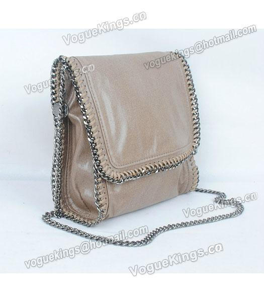 Stella McCartney High PVC Leather Khaki Mini Shoulder Bag Gun Chain-1
