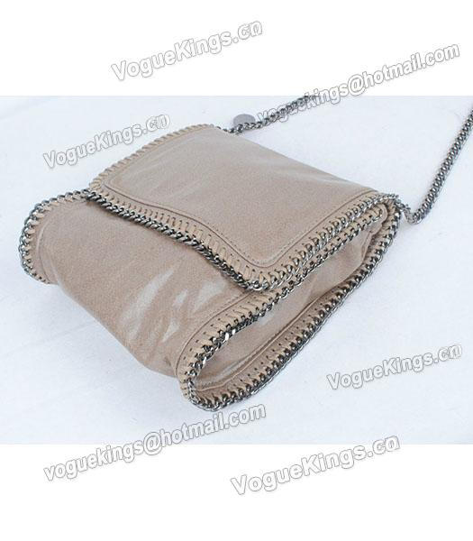 Stella McCartney High PVC Leather Khaki Mini Shoulder Bag Gun Chain-4
