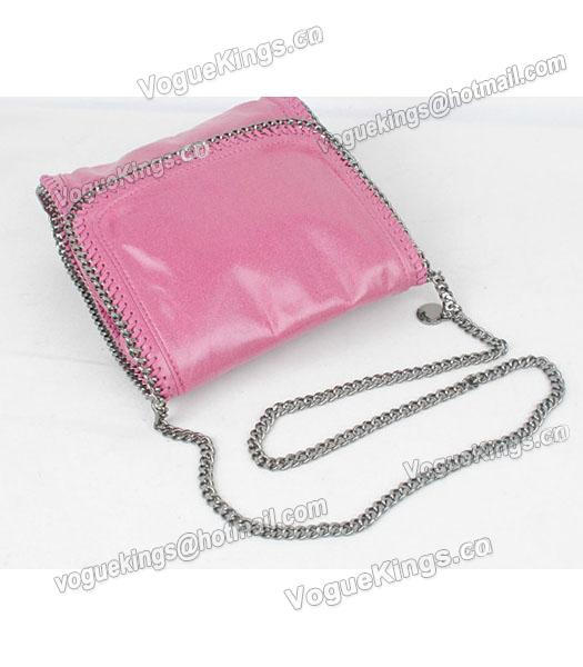 Stella McCartney High PVC Leather Rose Red Mini Shoulder Bag Gun Chain-4