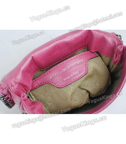 Stella McCartney High PVC Leather Rose Red Mini Shoulder Bag Gun Chain-5