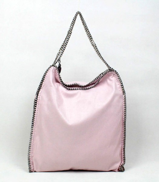 Stella McCartney Pink Leather Shoulder Handbag Silver Chain