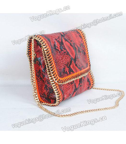 Stella McCartney S-819 PVC Red Snake Mini Shoulder Bag Gold Chain-1
