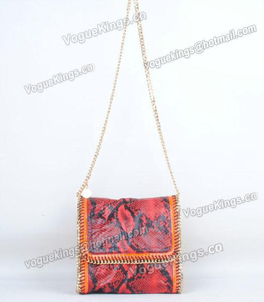 Stella McCartney S-819 PVC Red Snake Mini Shoulder Bag Gold Chain-2