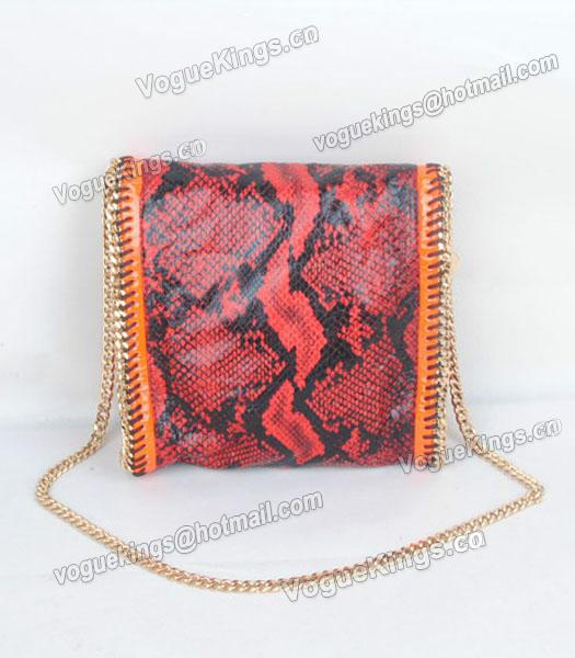 Stella McCartney S-819 PVC Red Snake Mini Shoulder Bag Gold Chain-3